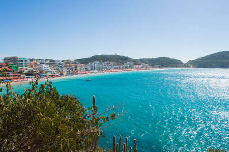 Beautiful blue ocean and sky at Arraial do Cabo, Rio de Janeiro - Brazilの写真素材