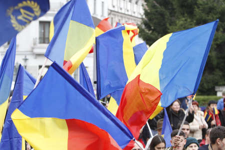 BUCHAREST, ROMANIA - OCTOBER 19, 2016: Hundreds of persons are claiming in the march Fight for...