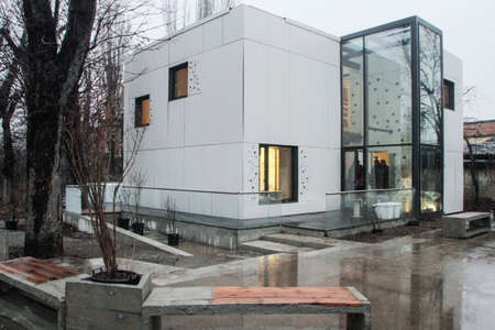 Bucharest, Romania, 16 January: Very modern ecologic house in Bucharest.のeditorial素材