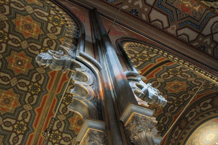 Bucharest, Romania, January 31, 2016: Decorative elements inside the Coral Temple in Bucharest.のeditorial素材