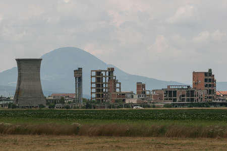 Tohan, Romania, July 4, 2009: View of an abandoned industrial site in Tohan, Romania.のeditorial素材
