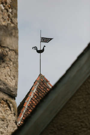 Cristian, Romania, July 4, 2009: Exterior details of the fortified church in Cristian (Neustadt), Transylvania, Romania.のeditorial素材