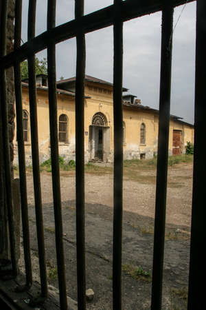 Ramnicu Sarat, Buzau County, Romania, October 2, 2009: Ramnicu Sarat prison is a former prison located at 53 Ion Mihalache Street in Ramnicu Sarat, Buzau County, Romania. From 1955 to 1963, a significant number of prominent political prisoners were held hのeditorial素材