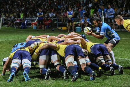 TIMISOARA, ROMANIA - September 9, 2017: Rugby competition in Timisoara, Romania.のeditorial素材