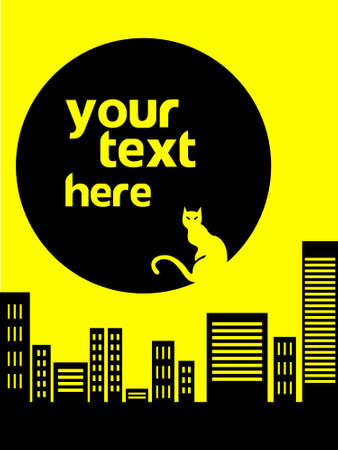 city cat abstract backgroundのイラスト素材