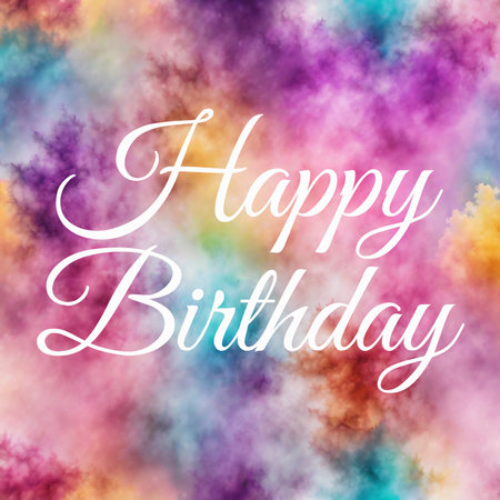 happy birthday colorful bannerの素材