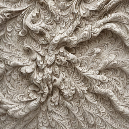 Abstract background from a fractal design in beige and brown tonesの素材