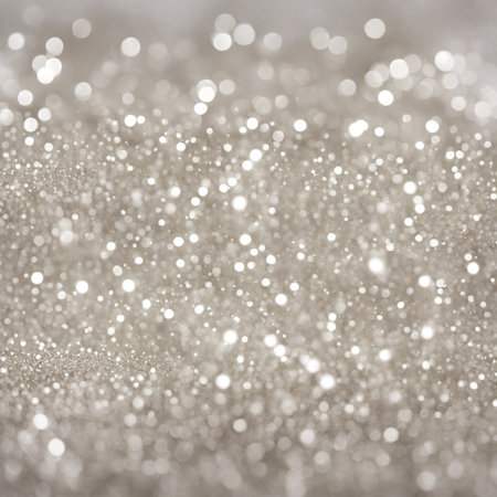 white glitter christmas abstract background with bokeh defocused lightsの素材