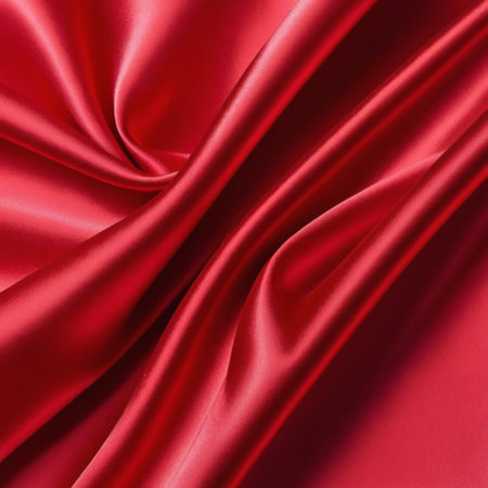 Smooth elegant red silk or satin luxury cloth texture can be used as abstract background. Luxurious background designの素材