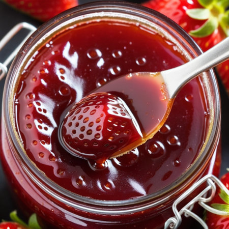 Strawberry jam backgroundの素材