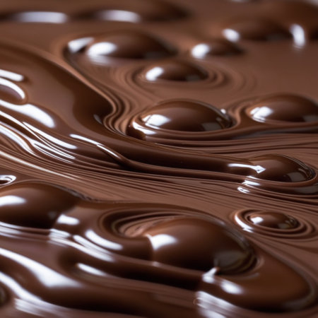 close up of a melted chocolate texture background. 3d render illustrationの素材