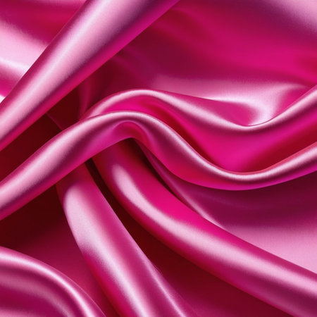 Smooth elegant pink silk or satin texture can be used as backgroundの素材