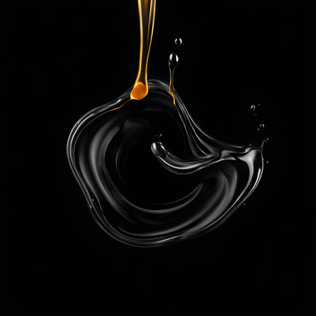 Splash of liquid paint on a black background. 3d renderingの素材
