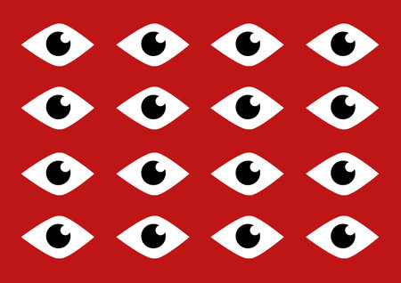 Eye pattern. Seamless pattern with eyes. illustration.の写真素材