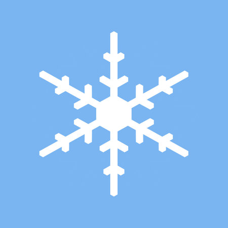 Snowflake icon for your design, Snowflake logo conceptの写真素材