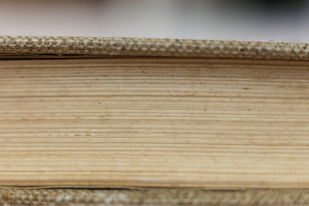 close up of old book, shallow depth of fieldの写真素材
