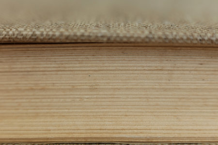 close up of old book, shallow depth of fieldの写真素材