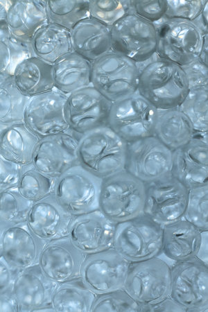 hydrogel balls in water. macro photographyの写真素材