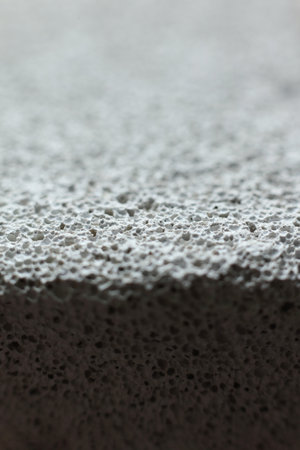 Close up detail of pumice stone texture background. Macro shot of pumice stoneの写真素材