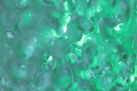 abstract green background of hydrogel balls, macro photoの写真素材