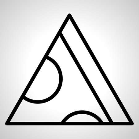 Pizza Slice Icon Symbol Arrow with Cheese Pepperoni and Crust logoのイラスト素材