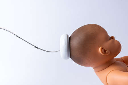 Vacuum delivery extraction pump, to assist delivery of a baby using a vacuum device. Product photos.