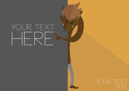 Halloween Monster Werewolf Invitation Cardのイラスト素材