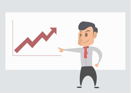 Greeting Card Employee Present his Graphicのイラスト素材