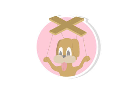 Cute Brown Dog Dollのイラスト素材