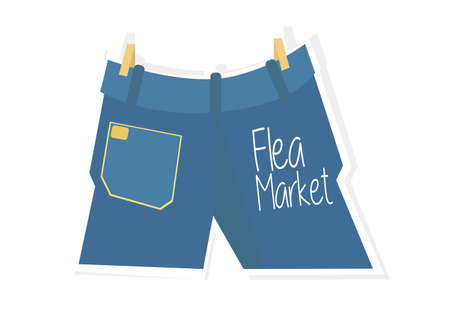 Blue Jeans Flea Marketのイラスト素材