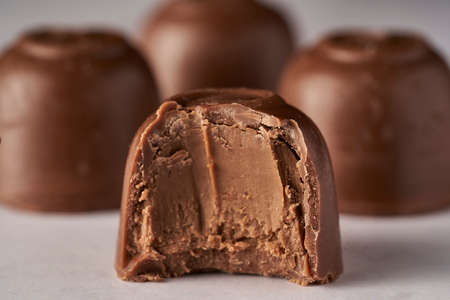 inside of filled chocolate bonbon