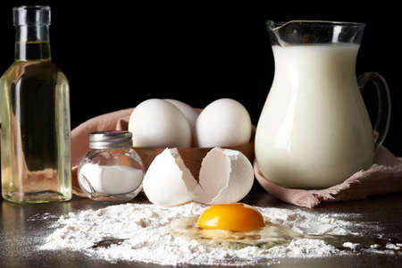 knead eggs flour milk oil salt