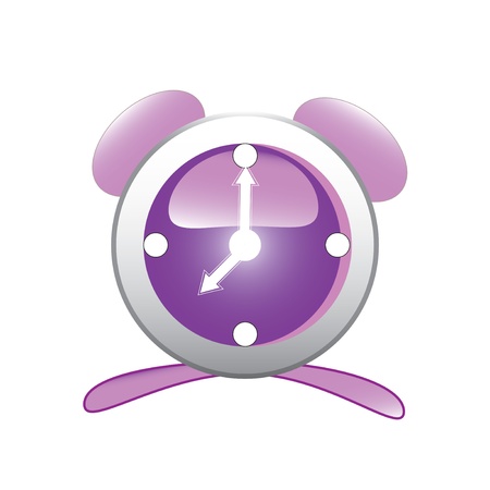 Purple clockのイラスト素材