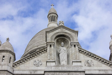Sculpture of Sacre Coeurの写真素材