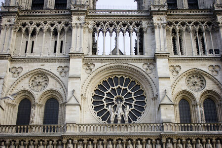 Notre Dame Cathedral in Parisの写真素材