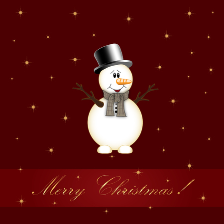 Funny snowmanのイラスト素材