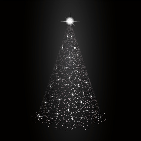 Abstract silver christmas treeのイラスト素材