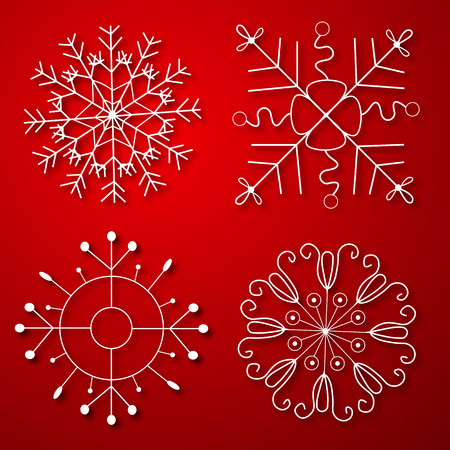 Snowflakes setのイラスト素材