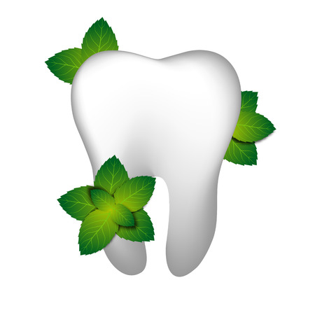 Tooth With Mintのイラスト素材