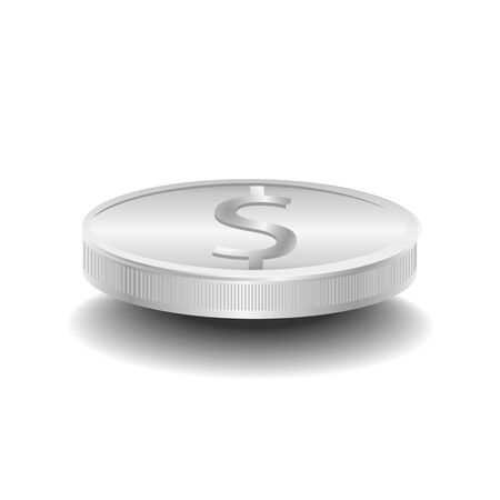 Abstract Silver dollar coinのイラスト素材