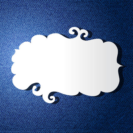 Banner on jeans backgroundのイラスト素材