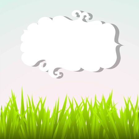Green grass and skyのイラスト素材