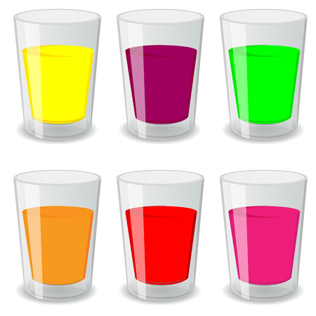 Set of fresh juices in a glassのイラスト素材