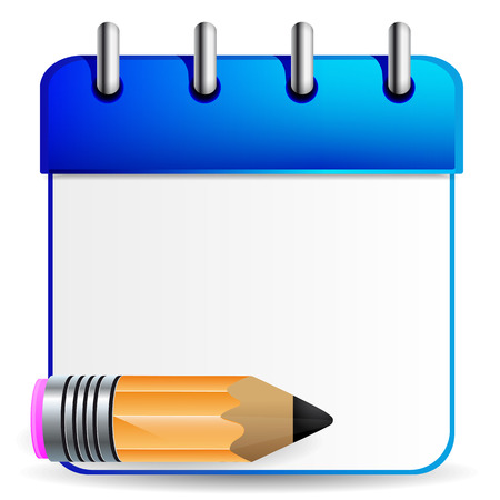 Notebook and pencilのイラスト素材