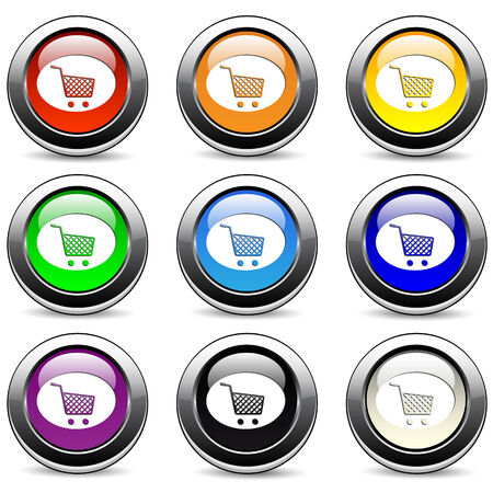 Shopping button のイラスト素材