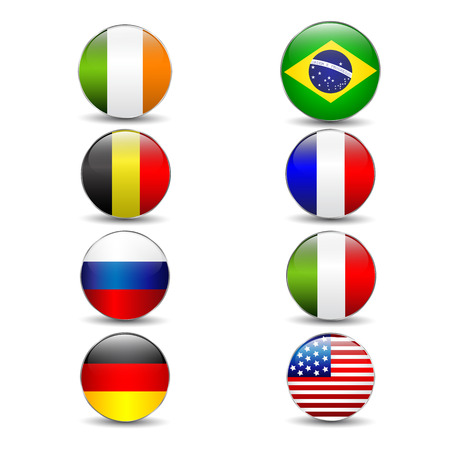 Set of world flagsのイラスト素材