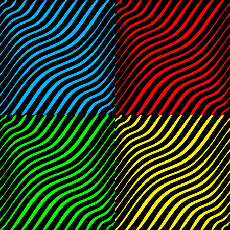 Bright curved wavesのイラスト素材