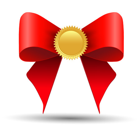 Gold medals with a bowのイラスト素材
