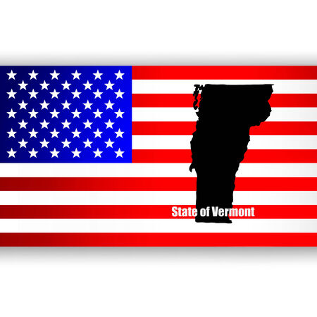 Map of the U S  state of Vermontのイラスト素材
