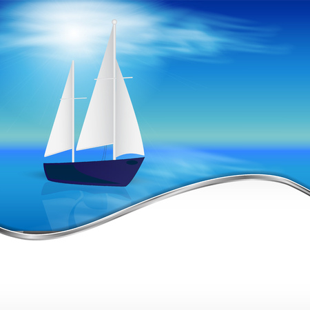 Sea card design のイラスト素材